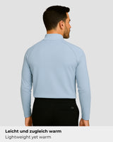 Light Natural Performance Quarter Zip - Light Blue
