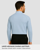 Light Natural Performance Quarter Zip - Hellblau