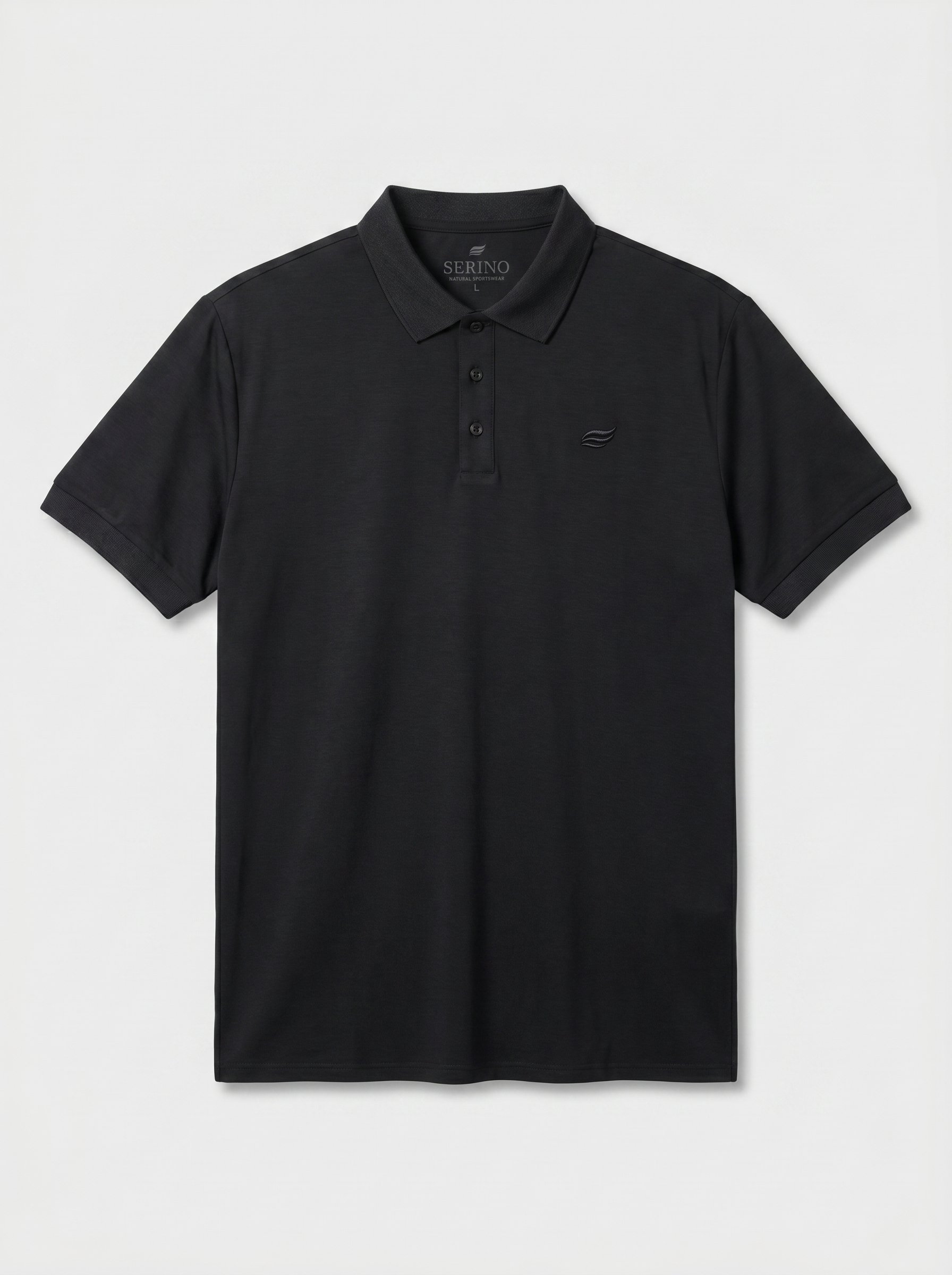 Natural Performance Polo - Black