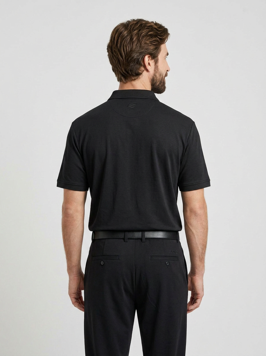 Natural Performance Polo - Schwarz