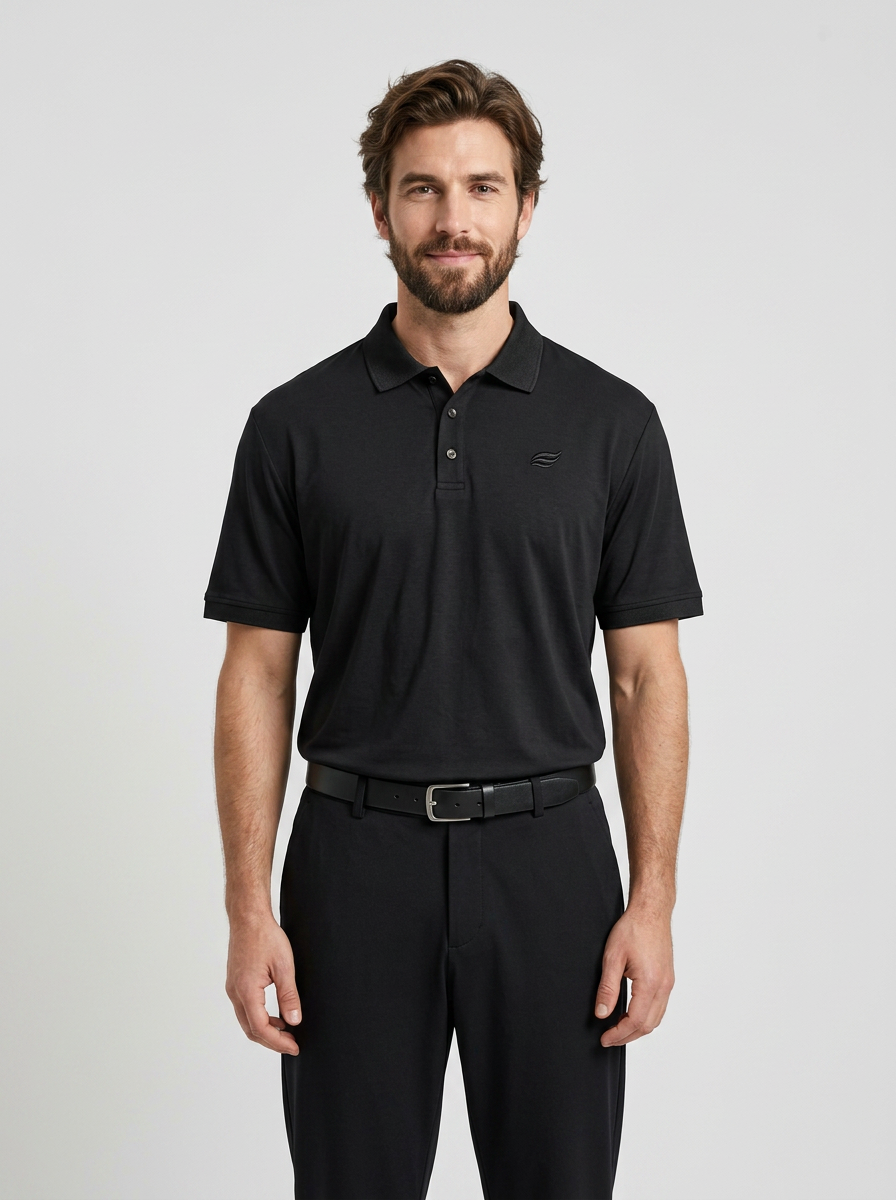 Natural Performance Polo - Schwarz