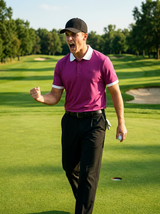 Natural Performance Polo - Burgundy