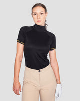 Natural Performance Mock Neck T-Shirt - Black