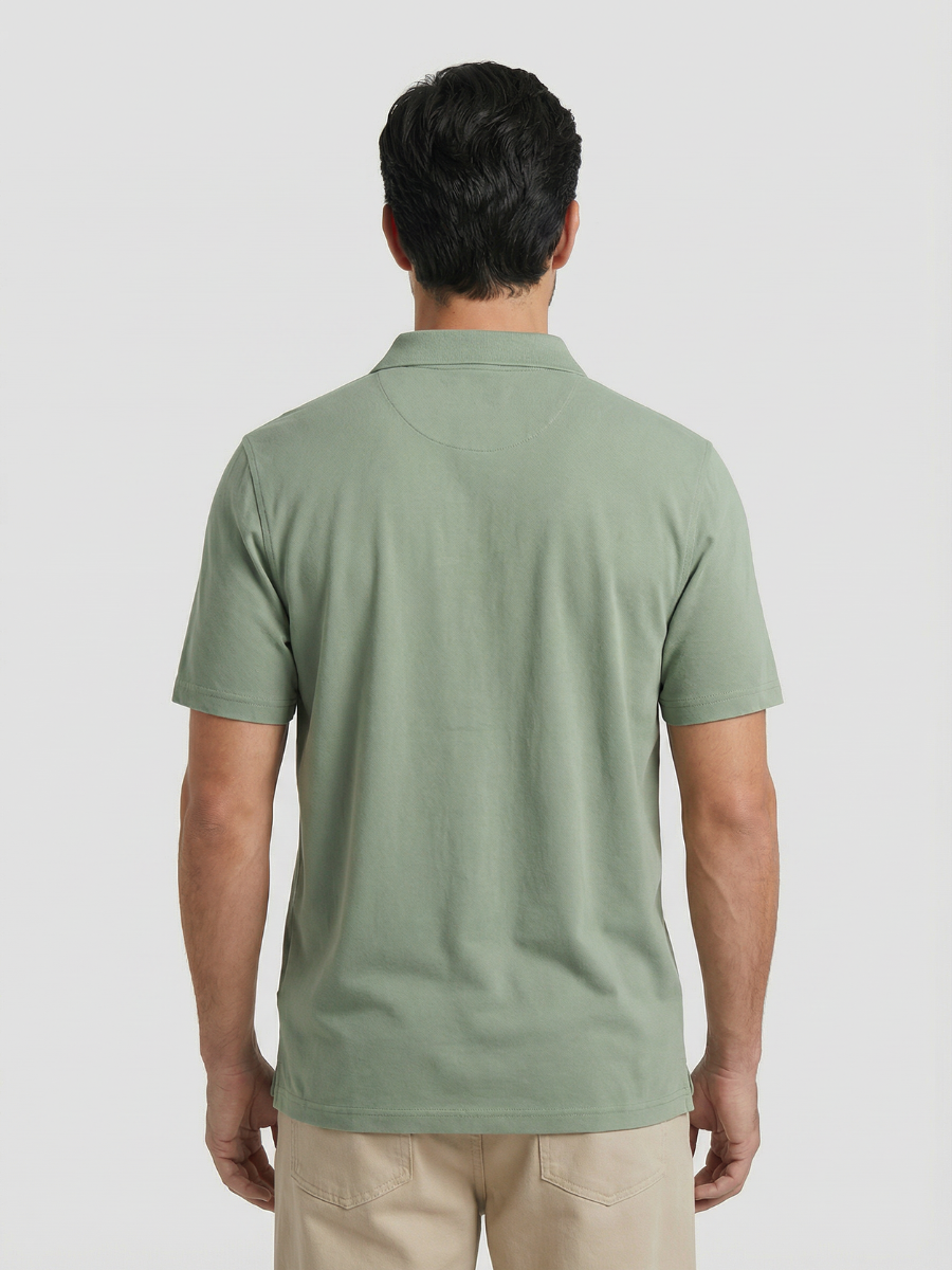 Natural Performance Polo - Salbeigrün