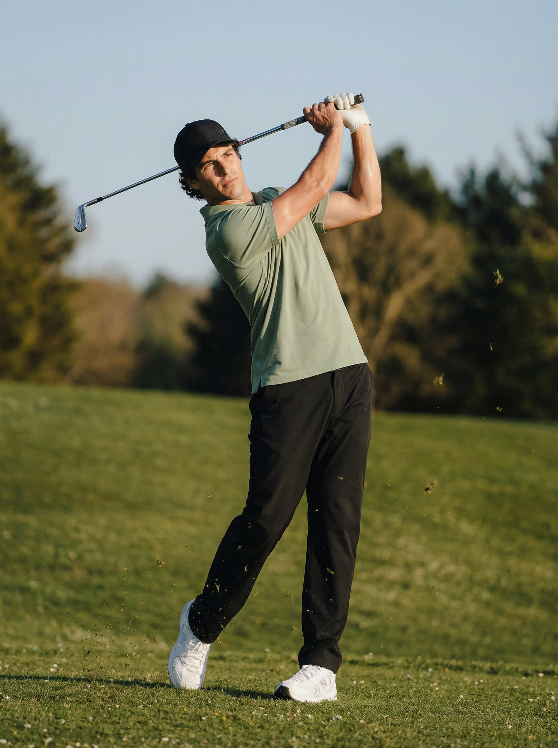 Natural Performance Polo - Salbeigrün