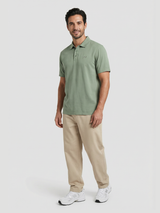 Natural Performance Polo - Salbeigrün