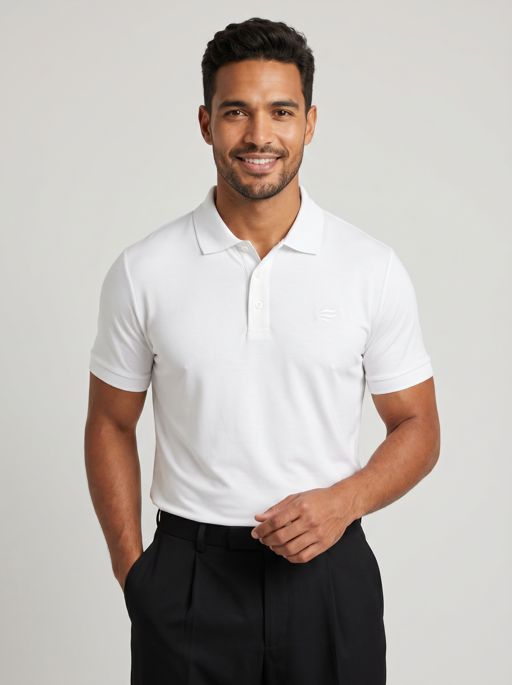 Natural Performance Polo - White