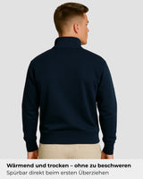 Heavy Natural Performance Quarter Zip - Navyblau