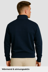 Heavy Natural Performance Quarter Zip - Navyblau