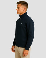Natural Comfort Quarter Zip Sweater - Navy blue