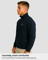 Heavy Natural Performance Quarter Zip - Navyblau