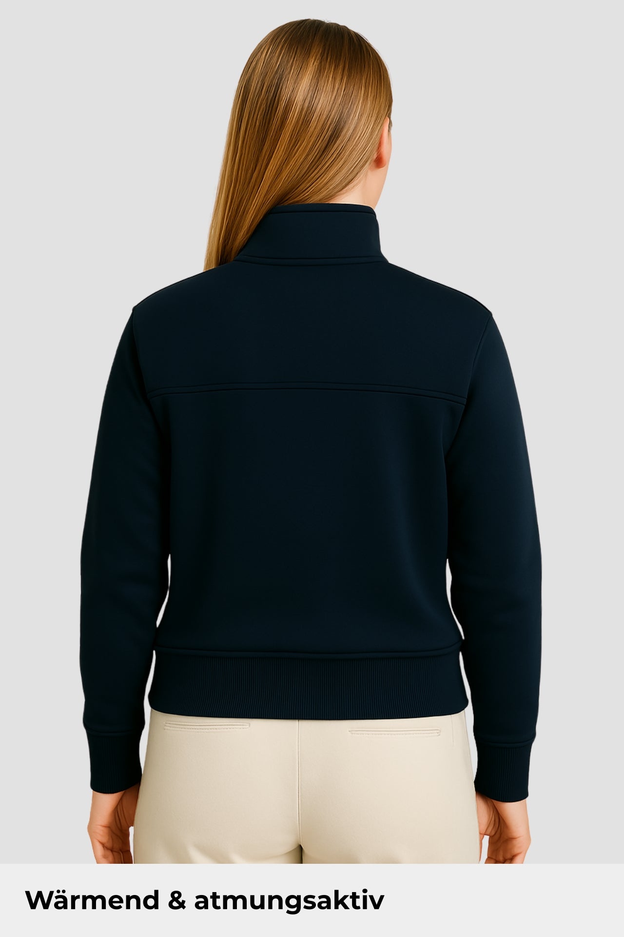 Heavy Natural Performance Quarter Zip - Navyblau