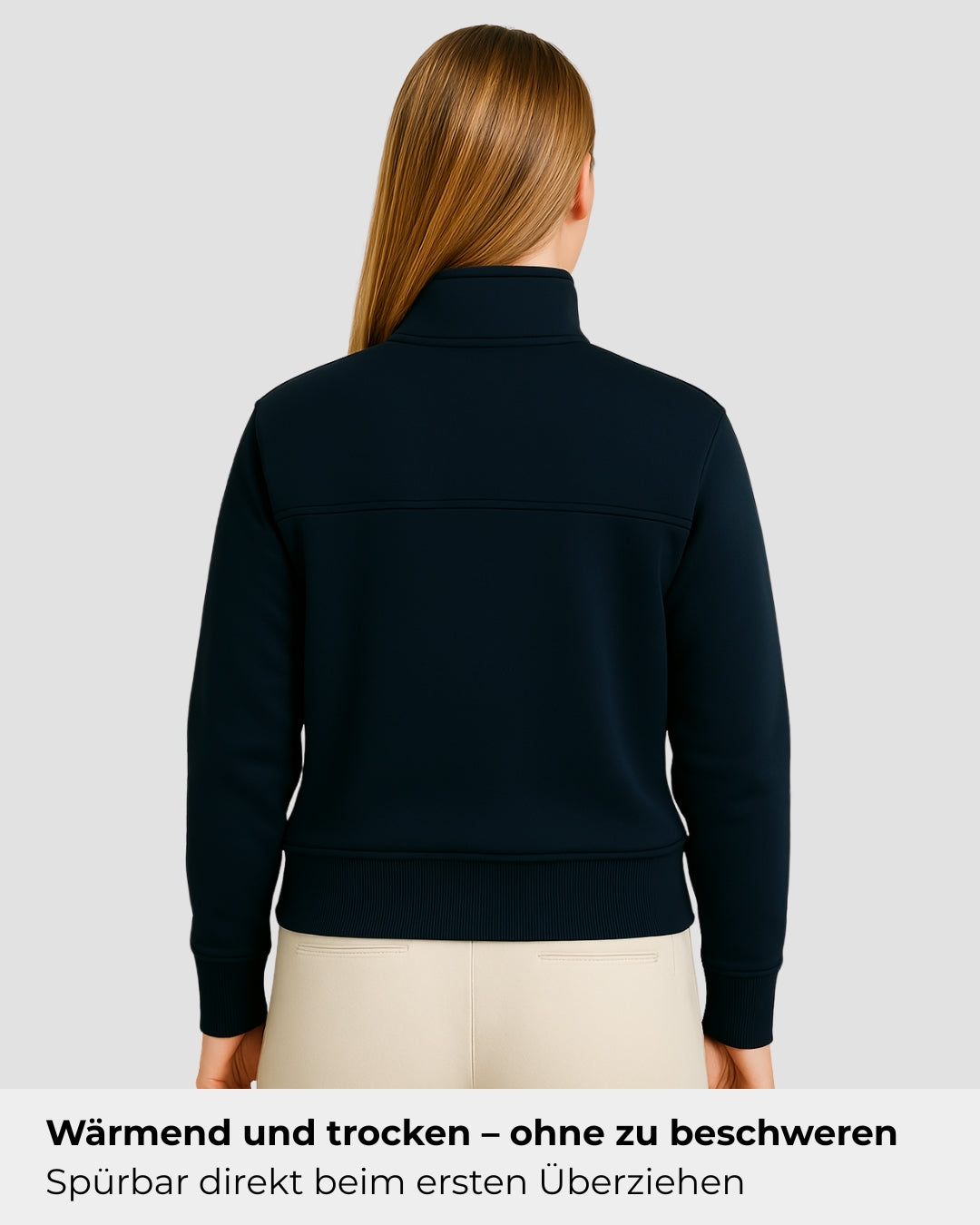 Heavy Natural Performance Quarter Zip - Navyblau