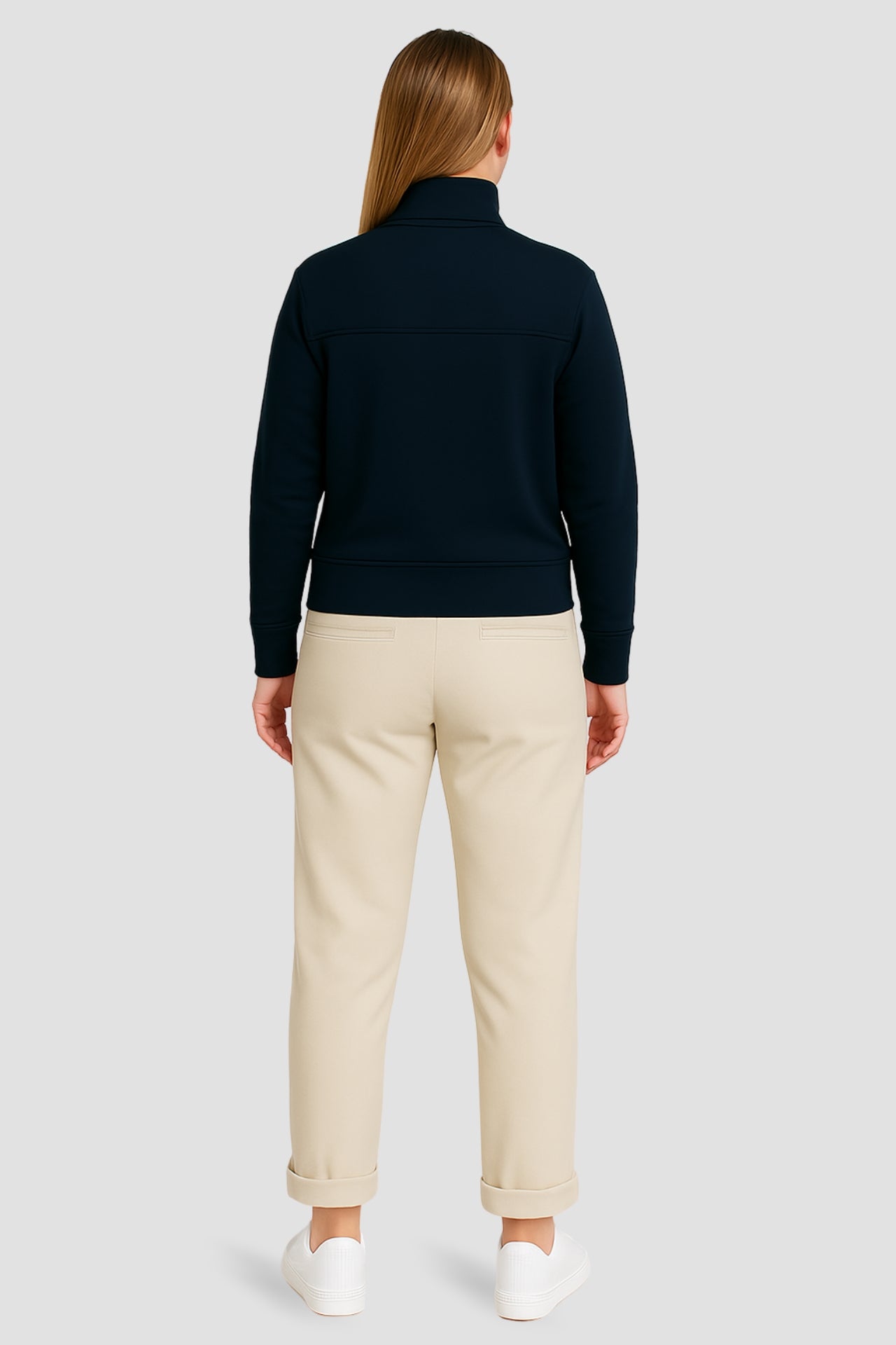 Heavy Natural Performance Quarter Zip - Navyblau