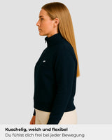 Heavy Natural Performance Quarter Zip - Navyblau