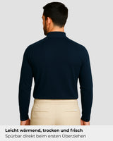 Light Natural Performance Quarter Zip - Navyblau
