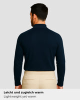 Light Natural Performance Quarter Zip - Navy blue