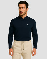 Light Natural Performance Quarter Zip - Navyblau
