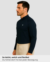 Light Natural Performance Quarter Zip - Navyblau