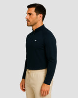 Lightweight Natural Performance Quarter Zip - Navy blue
