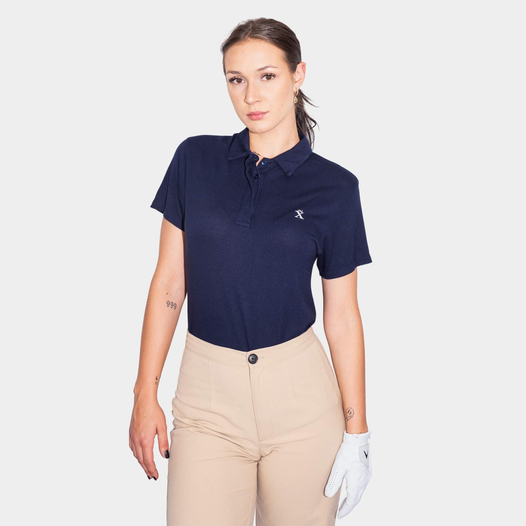 Oversized TENCEL™ Polo - Navyblau