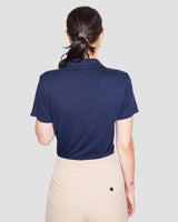 Oversized TENCEL™ Polo - Navy blue