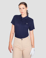 Oversized TENCEL™ Polo - Navy blue