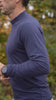 Slim Fit Long Sleeve with Mock Neck – Navy