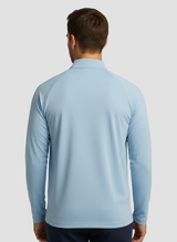 Lightweight Natural Performance Quarter Zip - Hellblau