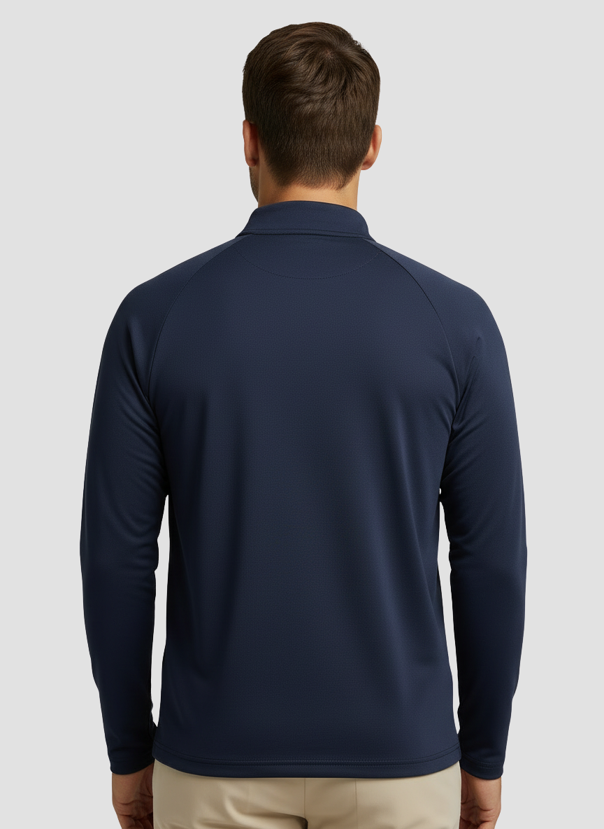 Lightweight Natural Performance Quarter Zip - Navyblau