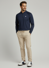 Lightweight Natural Performance Quarter Zip - Navyblau
