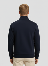 Natural Comfort Quarter Zip Sweater - Navyblau