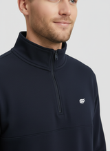 Natural Comfort Quarter Zip Sweater - Navyblau