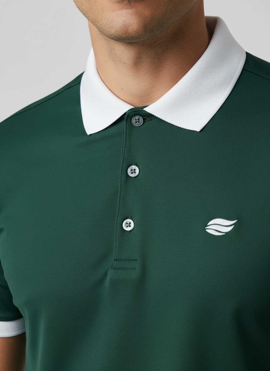 Natural Performance Polo - Dunkelgrün