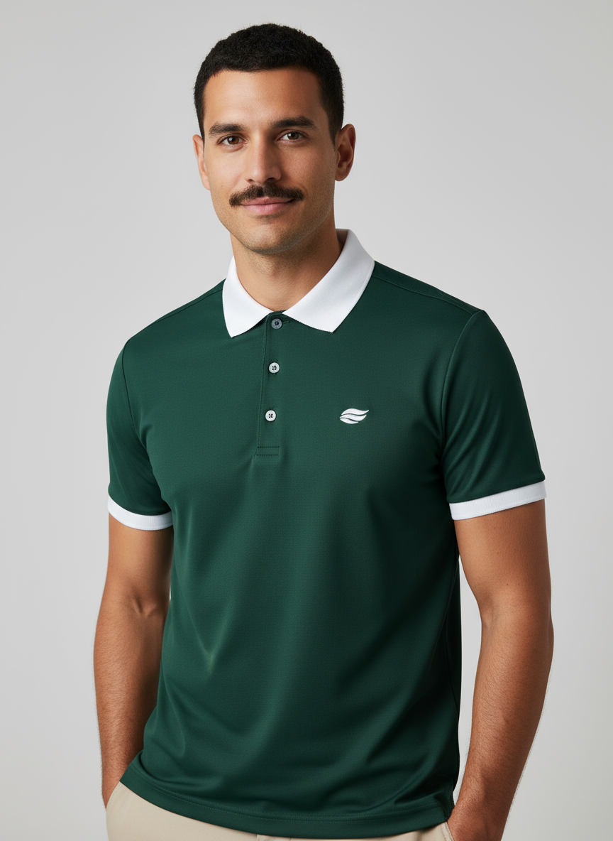 Natural Performance Polo - Dunkelgrün