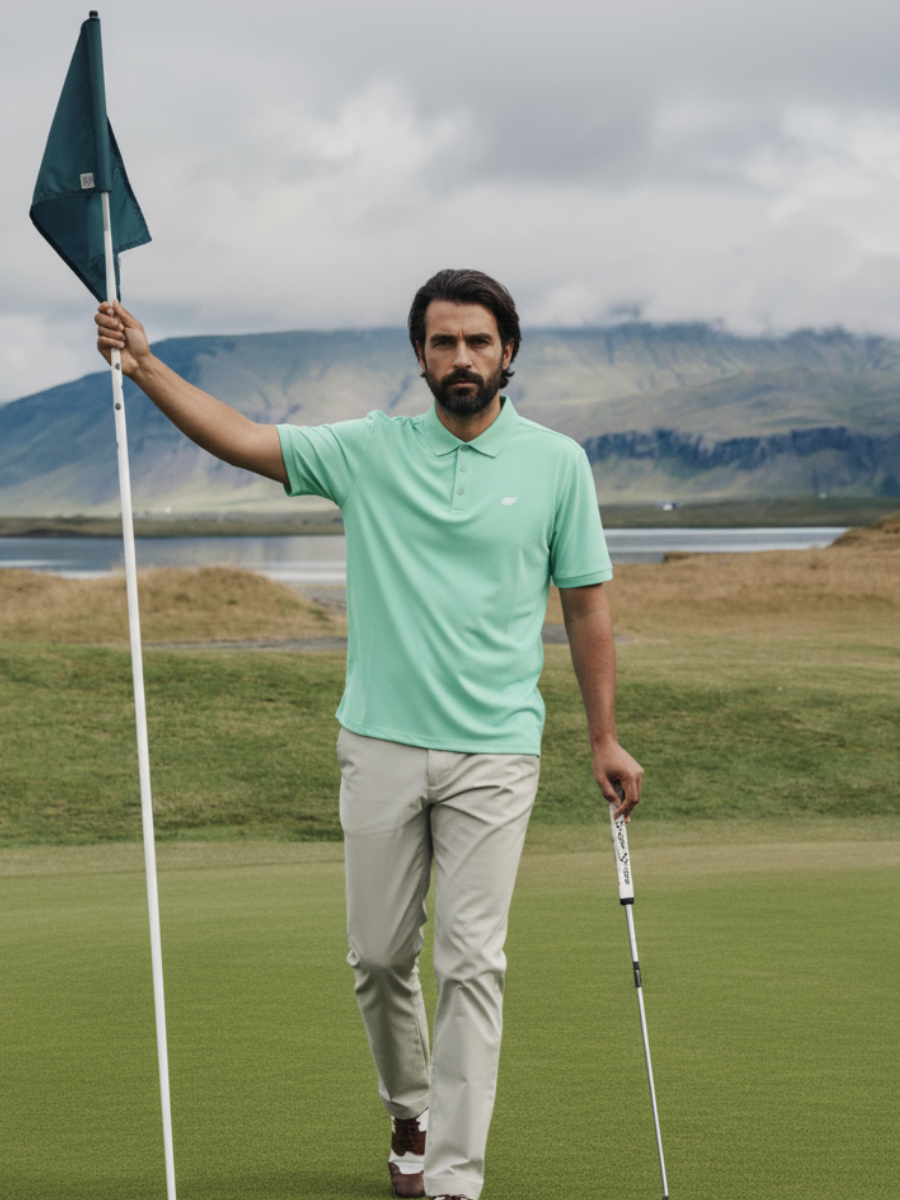 Natural Performance Polo - Hellgrün