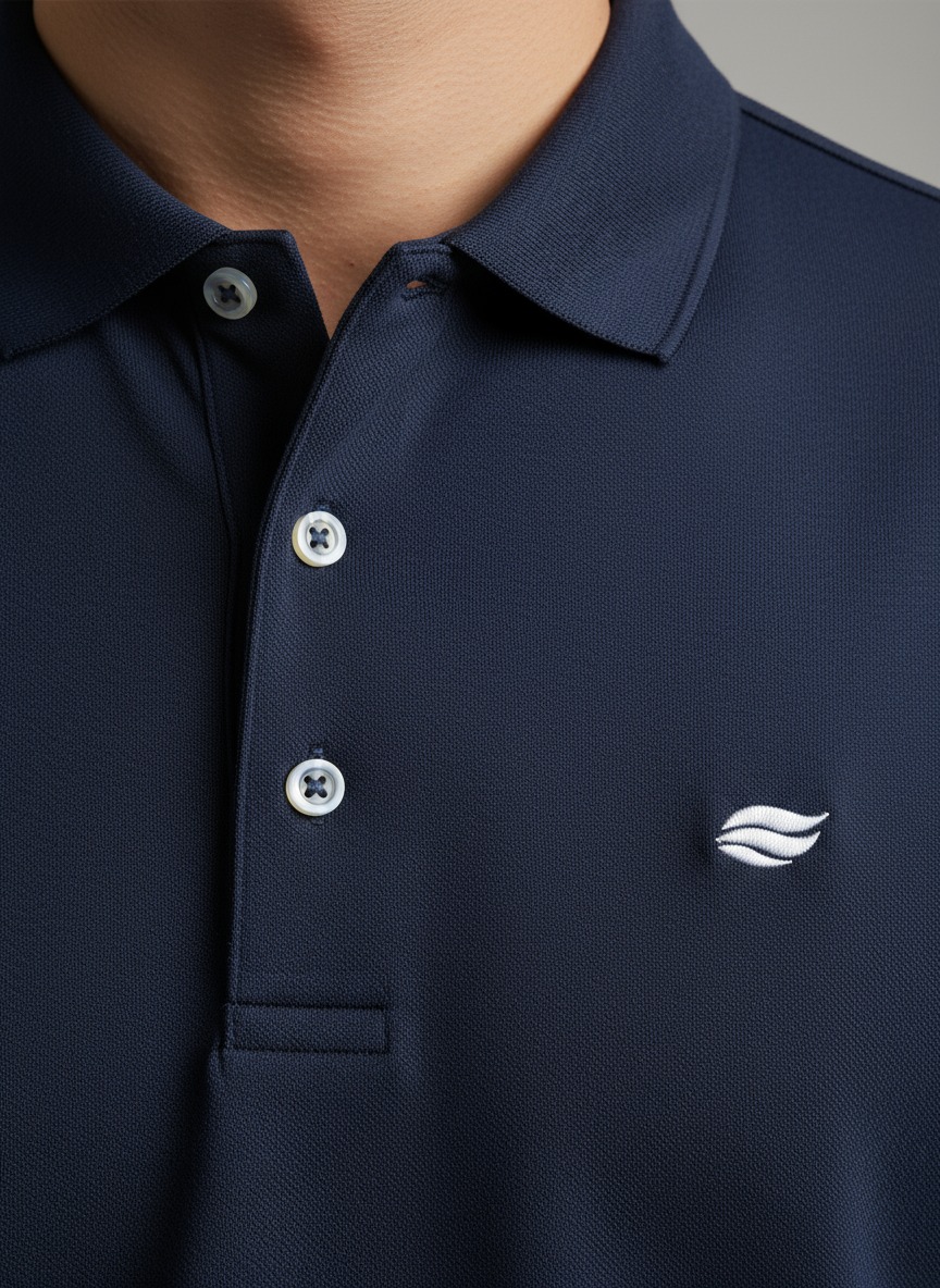 Natural Performance Polo - Navyblau