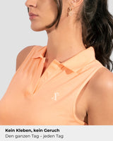 Peach Sleeveless TENCEL™ Polo