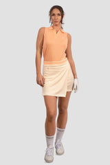 Sleeveless TENCEL™ Polo - Peach