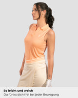 Peach Sleeveless TENCEL™ Polo