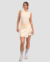 Sleeveless TENCEL™ Polo - Sand Beige