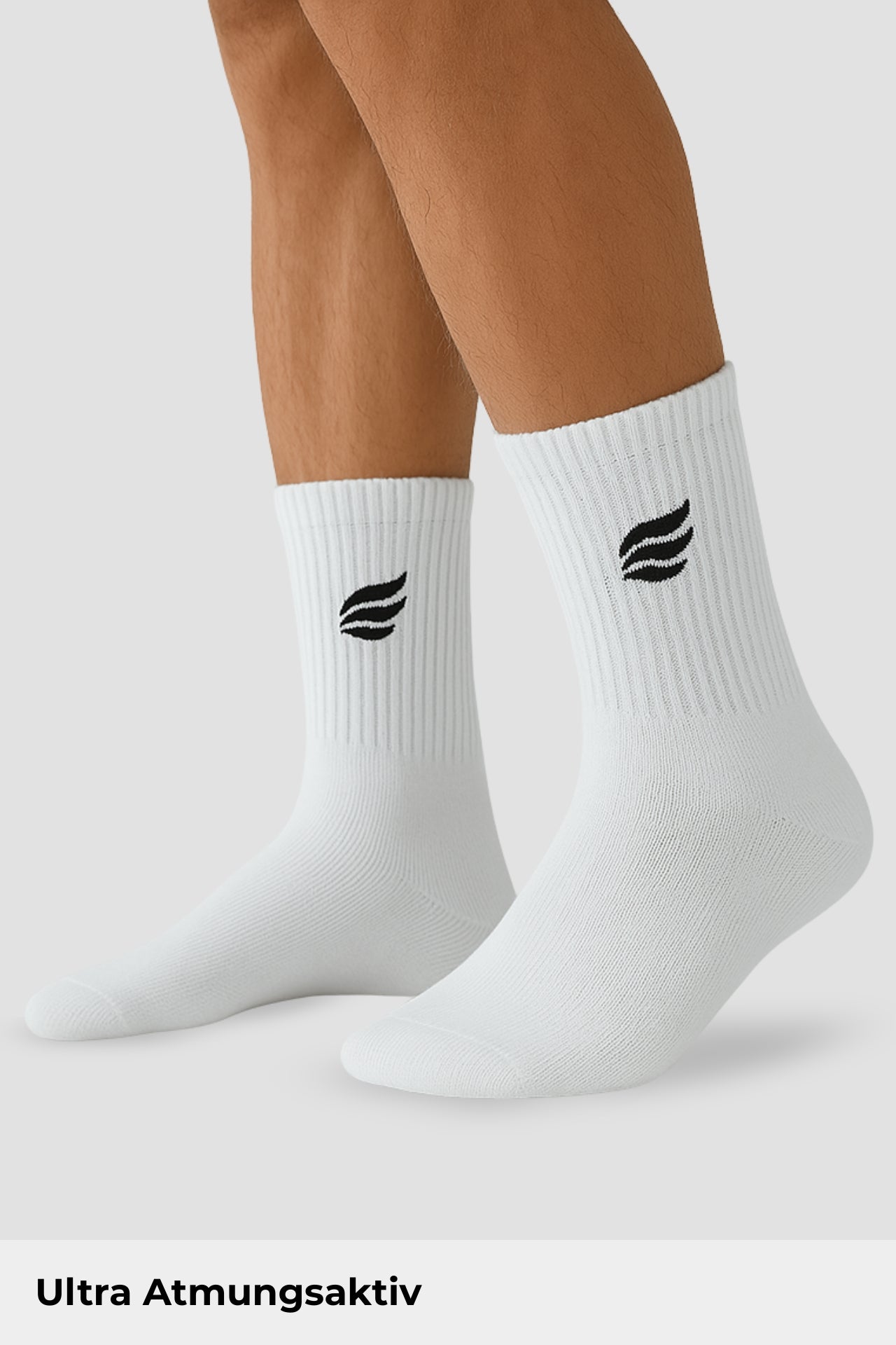 Serino Crew Socks 2er Pack - Weiß